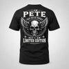 PETE P01-K24-229 – Personalized Skull Graphic Apparel “I Am NAME I May Not Be Perfect But I Am Limited Edition”