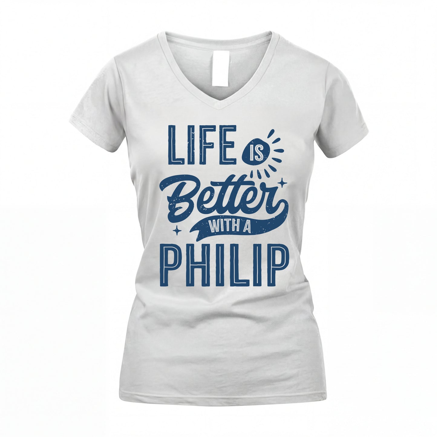 PHILIP HH88-K2–Personalized Name Quote T-Shirt Life Is Better With Unisex Gift