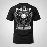 PHILLIP P01-K24-229 – Personalized Skull Graphic Apparel “I Am NAME I May Not Be Perfect But I Am Limited Edition”