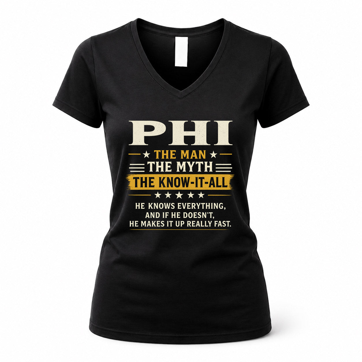 PHI TM90-K04-125 - NAME Legendary Know-It-All Personalized Funny Shirt