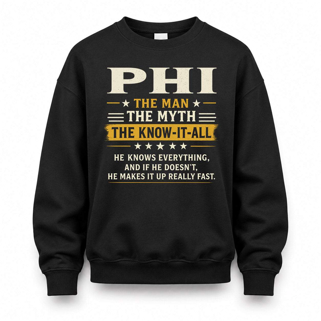 PHI TM90-K04-125 - NAME Legendary Know-It-All Personalized Funny Shirt