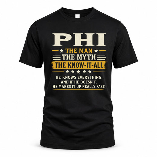 PHI TM90-K04-125 - NAME Legendary Know-It-All Personalized Funny Shirt