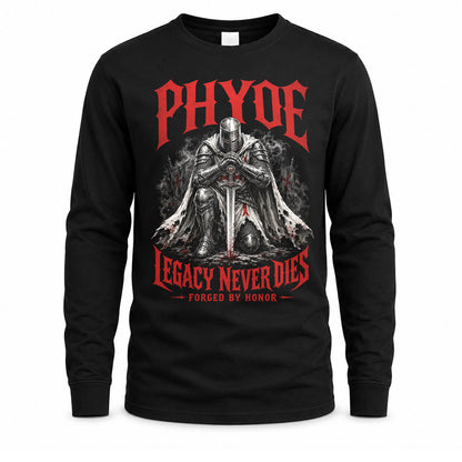 PHYOE HS90-K04-109 - NAME Legacy Never Dies Forged By Honor Personalized Knight