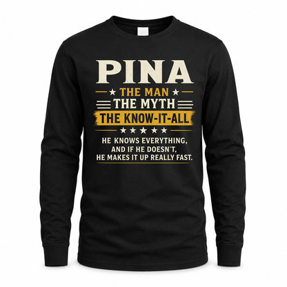 PINA TM90-K04-125 - NAME Legendary Know-It-All Personalized Funny Shirt