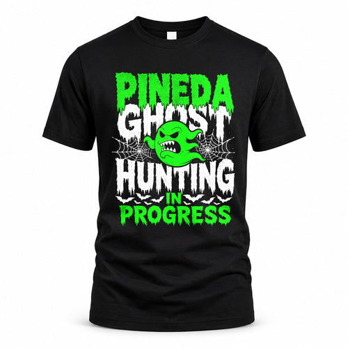 PINEDA HW22-K06-109 - NAME Ghost Hunting In Progress Personalized Halloween Shirt