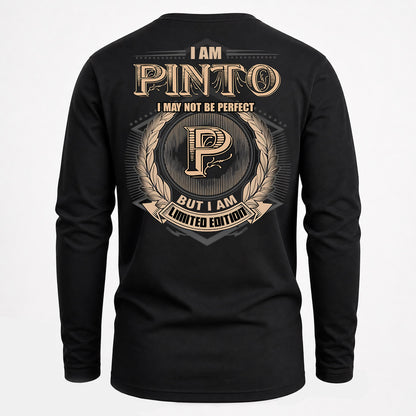 PINTO PH55-T25-Personalized Name Quote Apparel “I Am NAME May Not Be Perfect But I Am Limited Edition”