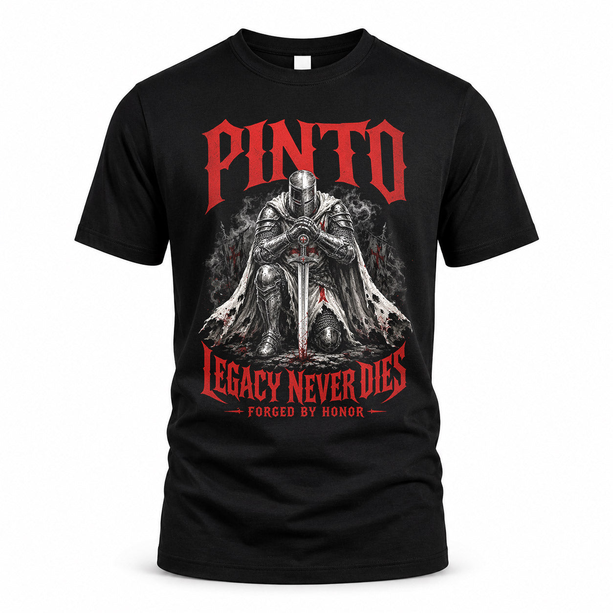PINTO HS90-K04-109 - NAME Legacy Never Dies Forged By Honor Personalized Knight