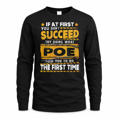 POE TP22-K11-109 - Personalized Funny Quote Apparel “If At First You Don’t Succeed, Try Doing What WANG Told You To Do The First Time”