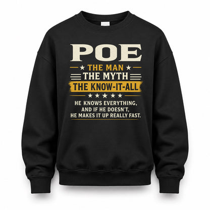 POE TM90-K04-125 - NAME Legendary Know-It-All Personalized Funny Shirt