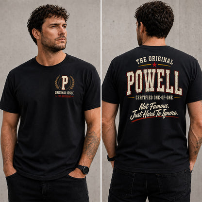 POWELL W68-F2-168 – Personalized Original Issue Apparel “The Original NAME Certified One-of-One"