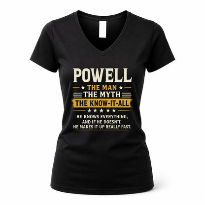 POWELL TM90-K04-125 - NAME Legendary Know-It-All Personalized Funny Shirt