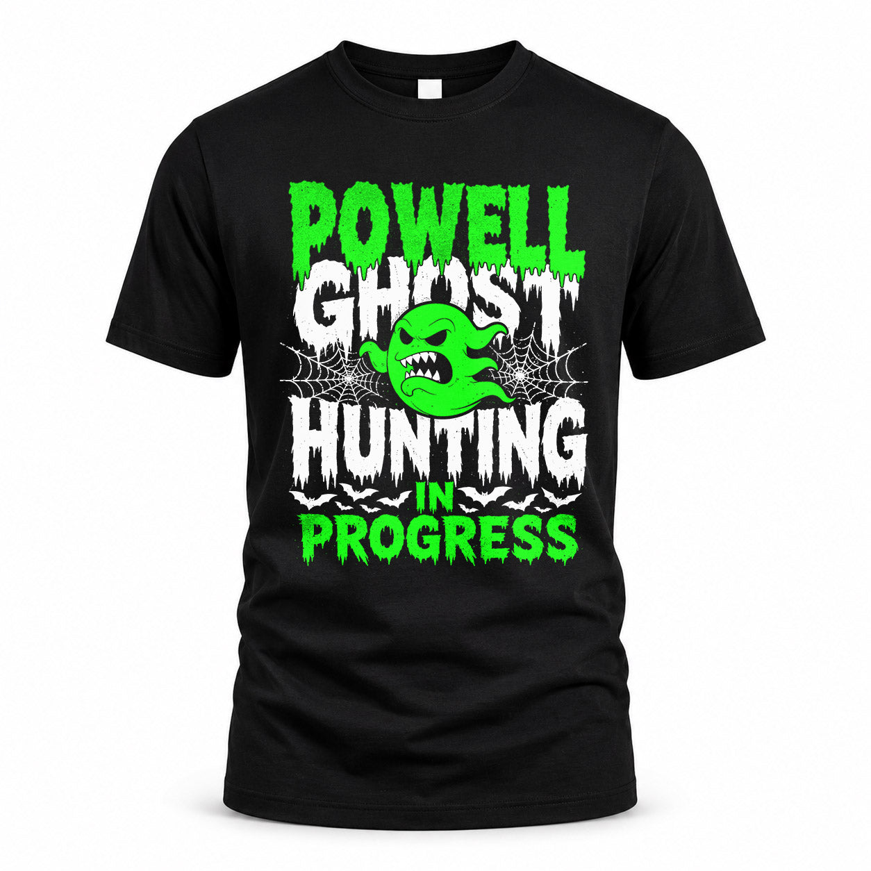 POWELL HW22-K06-109 - NAME Ghost Hunting In Progress Personalized Halloween Shirt