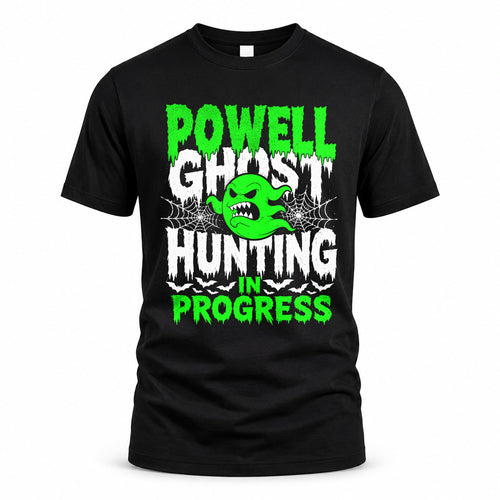 POWELL HW22-K06-109 - NAME Ghost Hunting In Progress Personalized Halloween Shirt