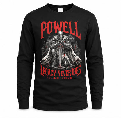 POWELL HS90-K04-109 - NAME Legacy Never Dies Forged By Honor Personalized Knight