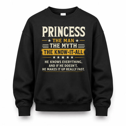 PRINCESS TM90-K04-125 - NAME Legendary Know-It-All Personalized Funny Shirt