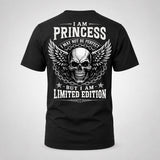 PRINCESS P01-K24-229 – Personalized Skull Graphic Apparel “I Am NAME I May Not Be Perfect But I Am Limited Edition”