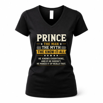 PRINCE TM90-K04-125 - NAME Legendary Know-It-All Personalized Funny Shirt