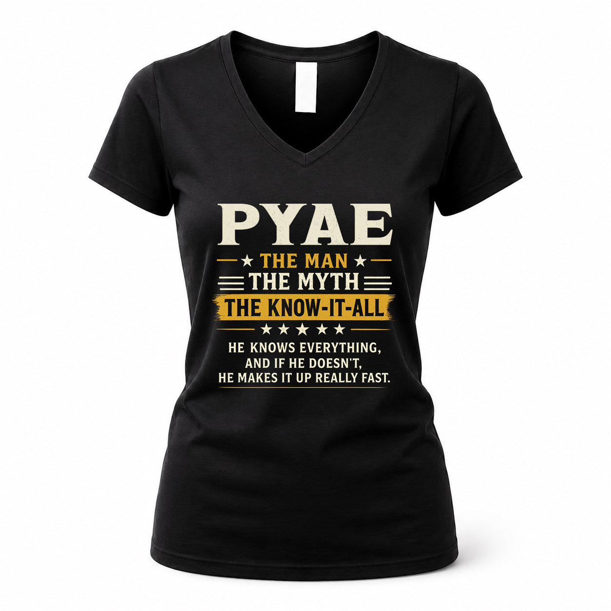 PYAE TM90-K04-125 - NAME Legendary Know-It-All Personalized Funny Shirt