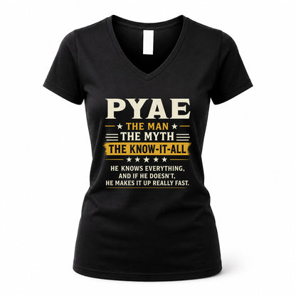 PYAE TM90-K04-125 - NAME Legendary Know-It-All Personalized Funny Shirt