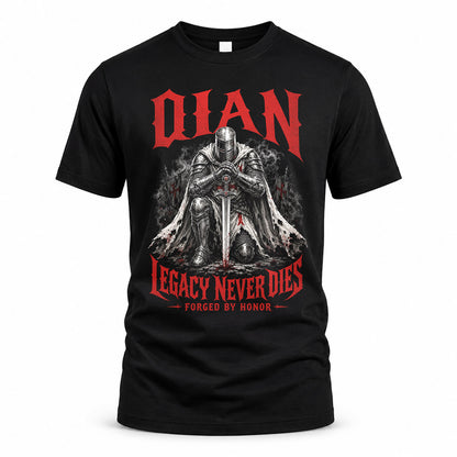 QIAN HS90-K04-109 - NAME Legacy Never Dies Forged By Honor Personalized Knight