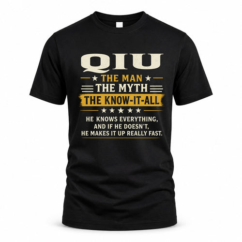 QIU TM90-K04-125 - NAME Legendary Know-It-All Personalized Funny Shirt