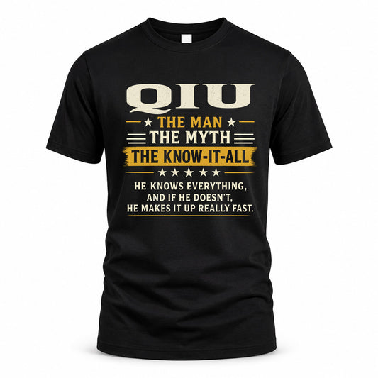 QIU TM90-K04-125 - NAME Legendary Know-It-All Personalized Funny Shirt