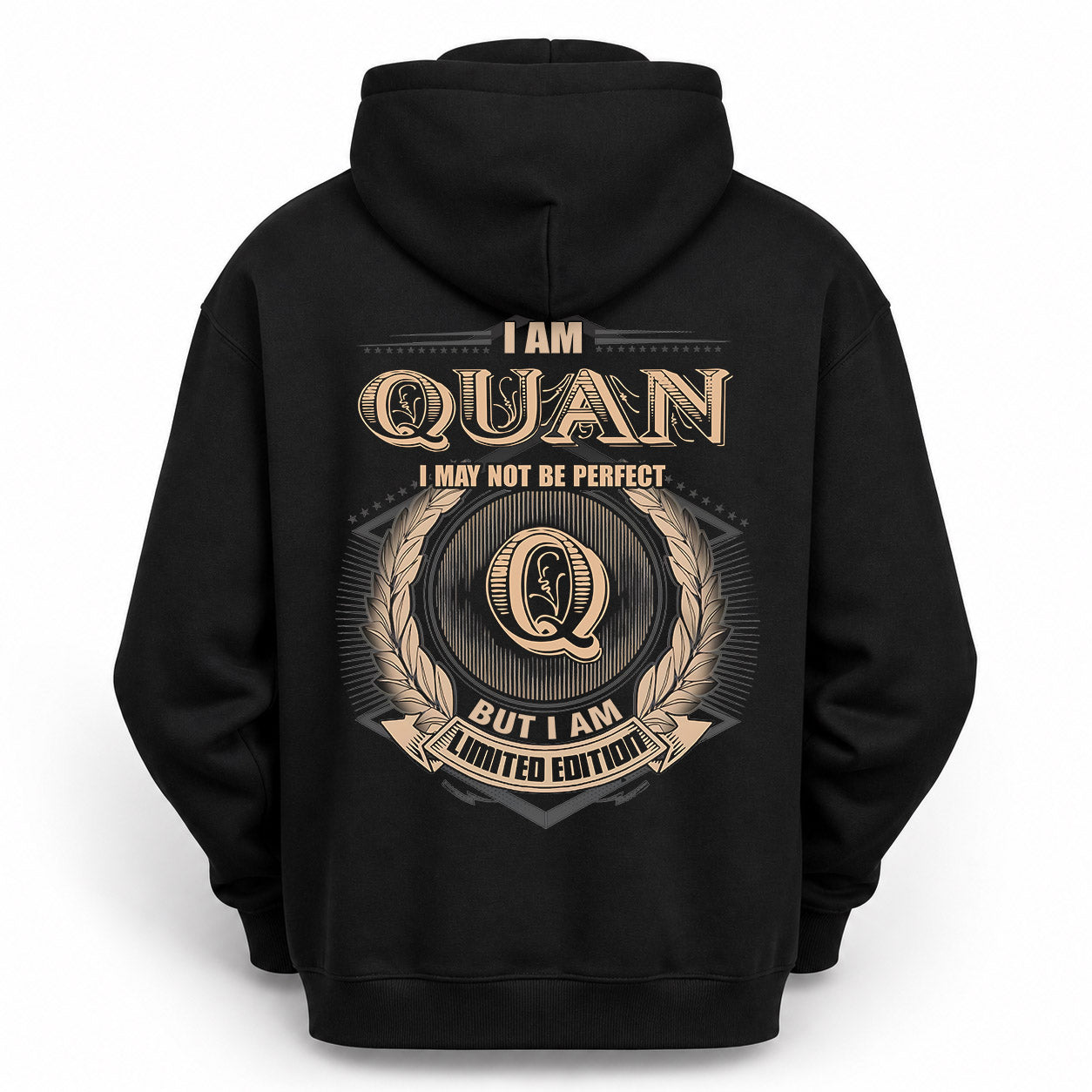 QUAN PH55-T25-Personalized Name Quote Apparel “I Am NAME May Not Be Perfect But I Am Limited Edition”