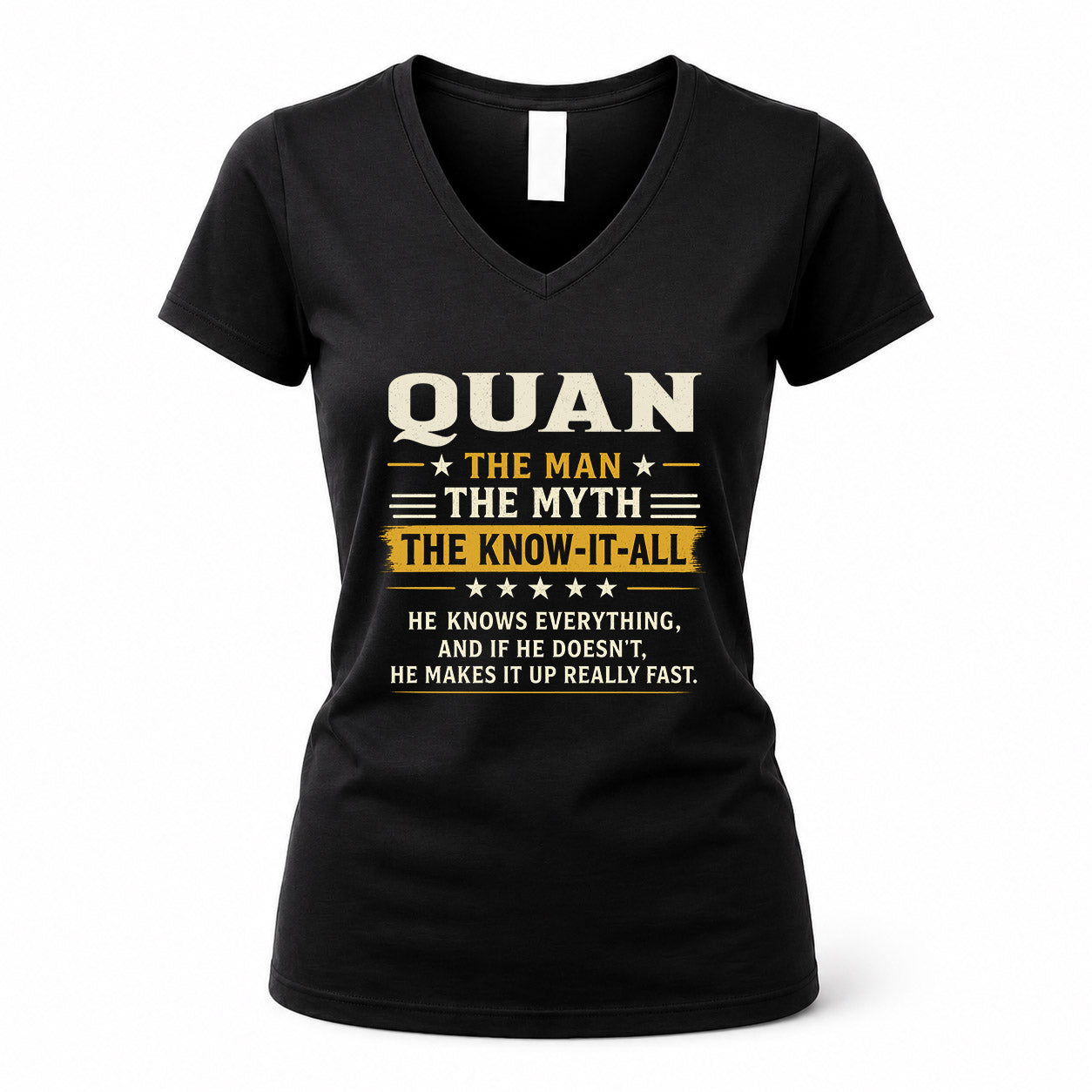 QUAN TM90-K04-125 - NAME Legendary Know-It-All Personalized Funny Shirt