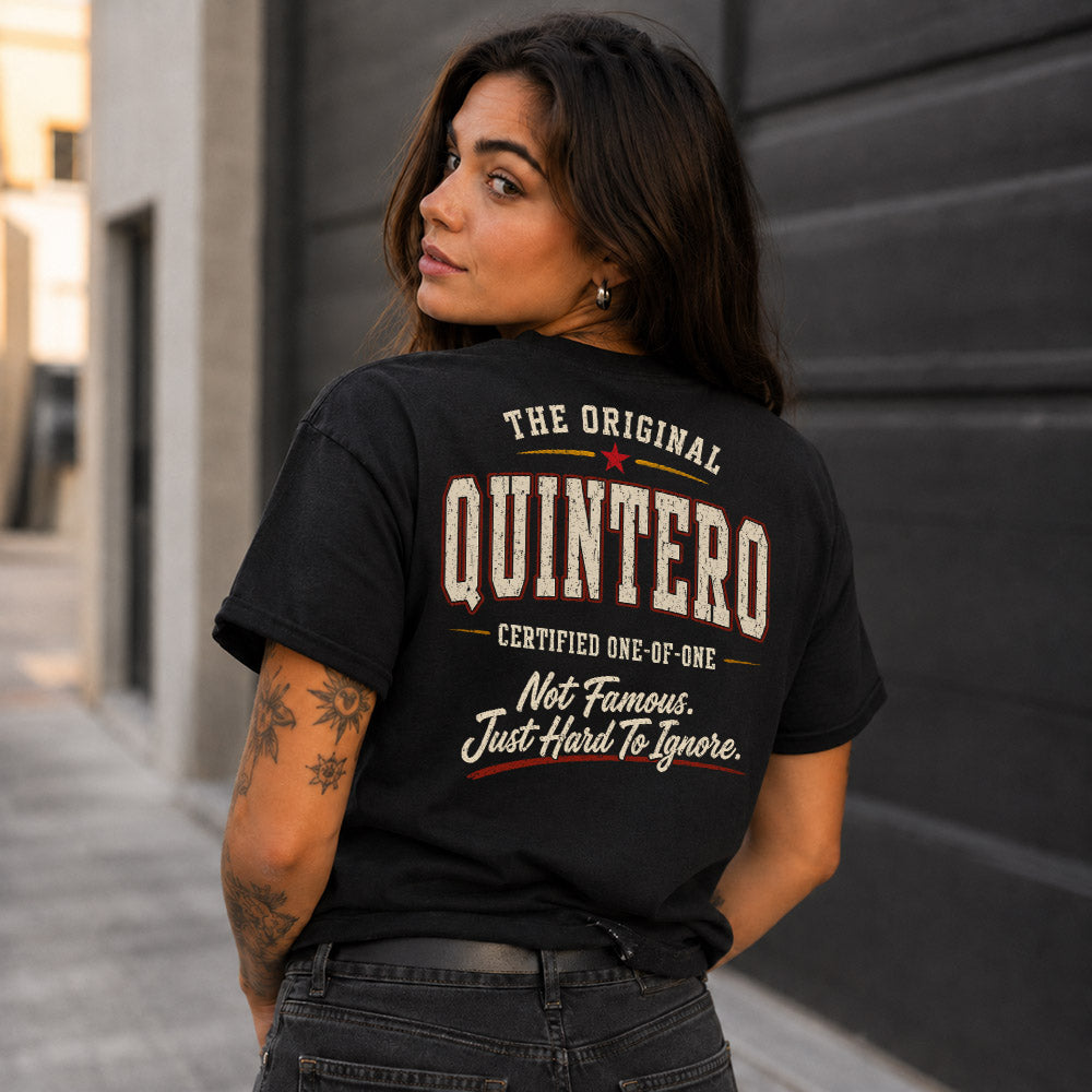 QUINTERO W68-F2-168 – Personalized Original Issue Apparel “The Original NAME Certified One-of-One"