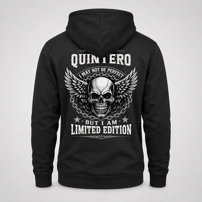 QUINTERO P01-K24-229 – Personalized Skull Graphic Apparel “I Am NAME I May Not Be Perfect But I Am Limited Edition”