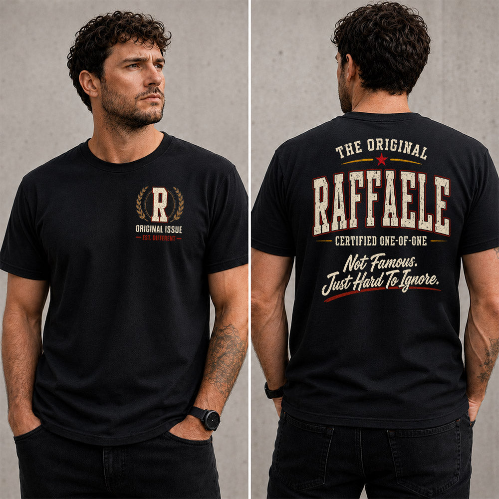 RAFFAELE W68-F2-168 – Personalized Original Issue Apparel “The Original NAME Certified One-of-One"