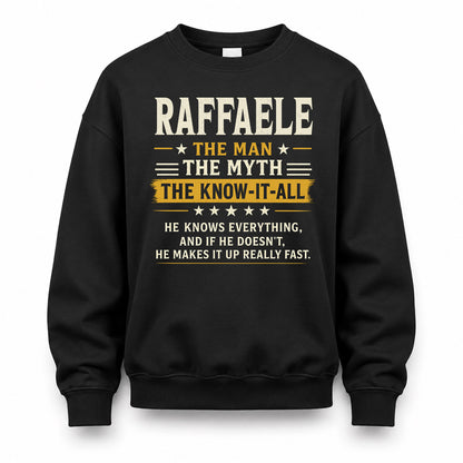 RAFFAELE TM90-K04-125 - NAME Legendary Know-It-All Personalized Funny Shirt