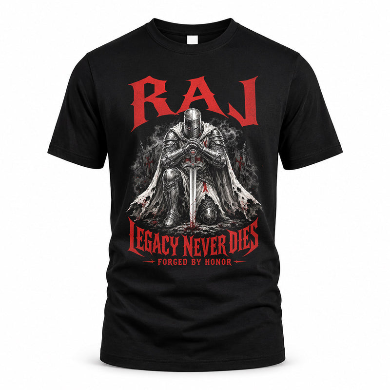 RAJ HS90-K04-109 - NAME Legacy Never Dies Forged By Honor Personalized Knight