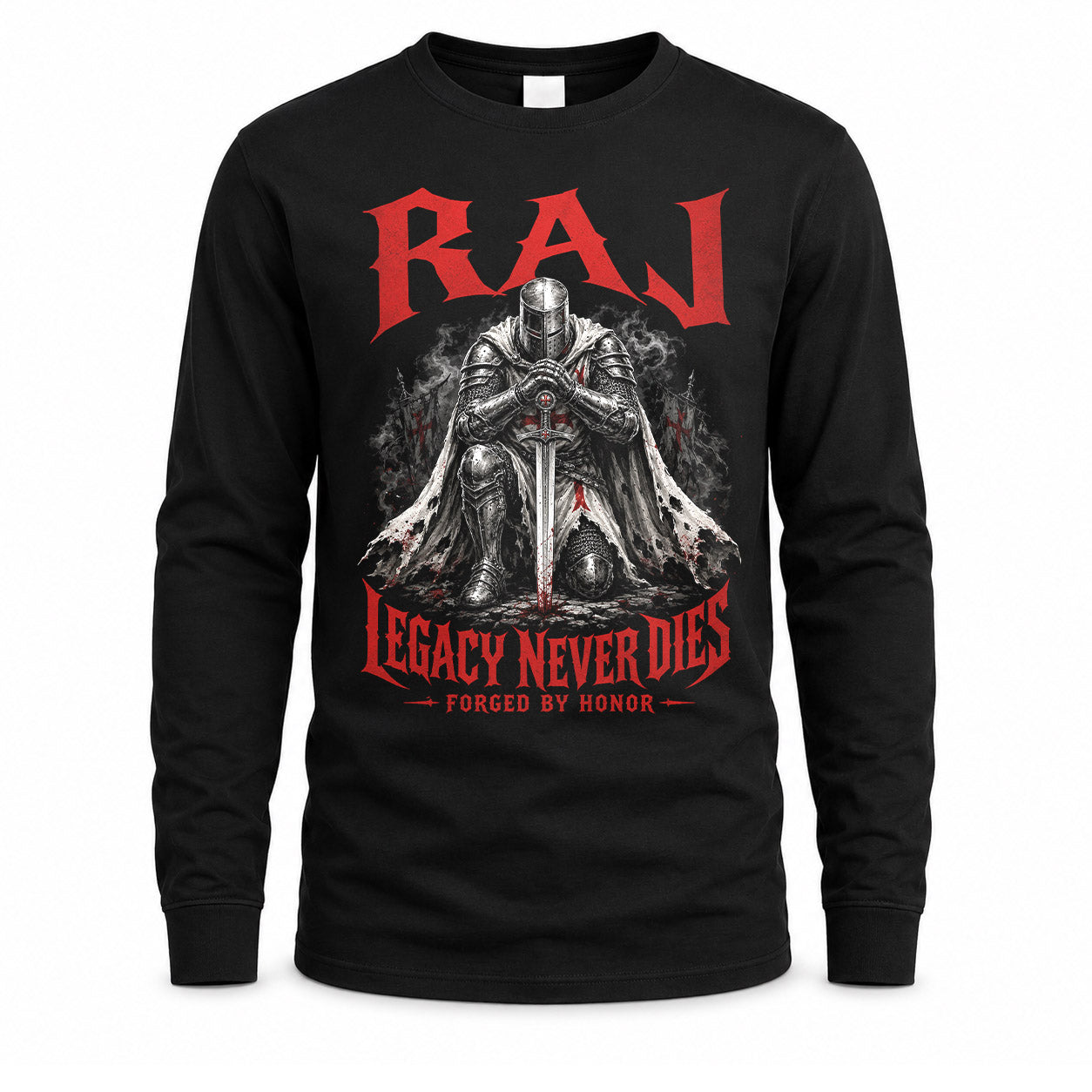 RAJ HS90-K04-109 - NAME Legacy Never Dies Forged By Honor Personalized Knight