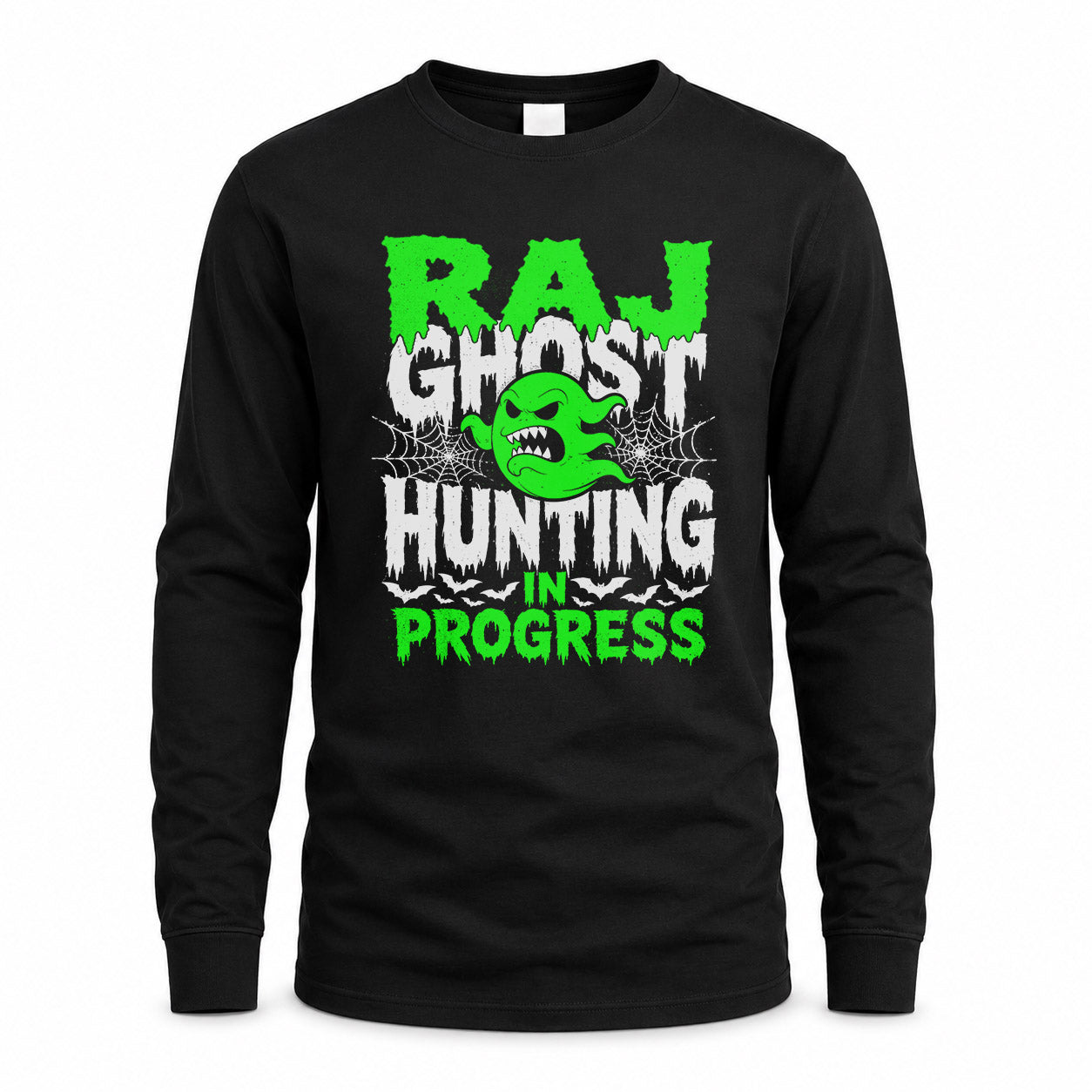 RAJ HW22-K06-109 - NAME Ghost Hunting In Progress Personalized Halloween Shirt