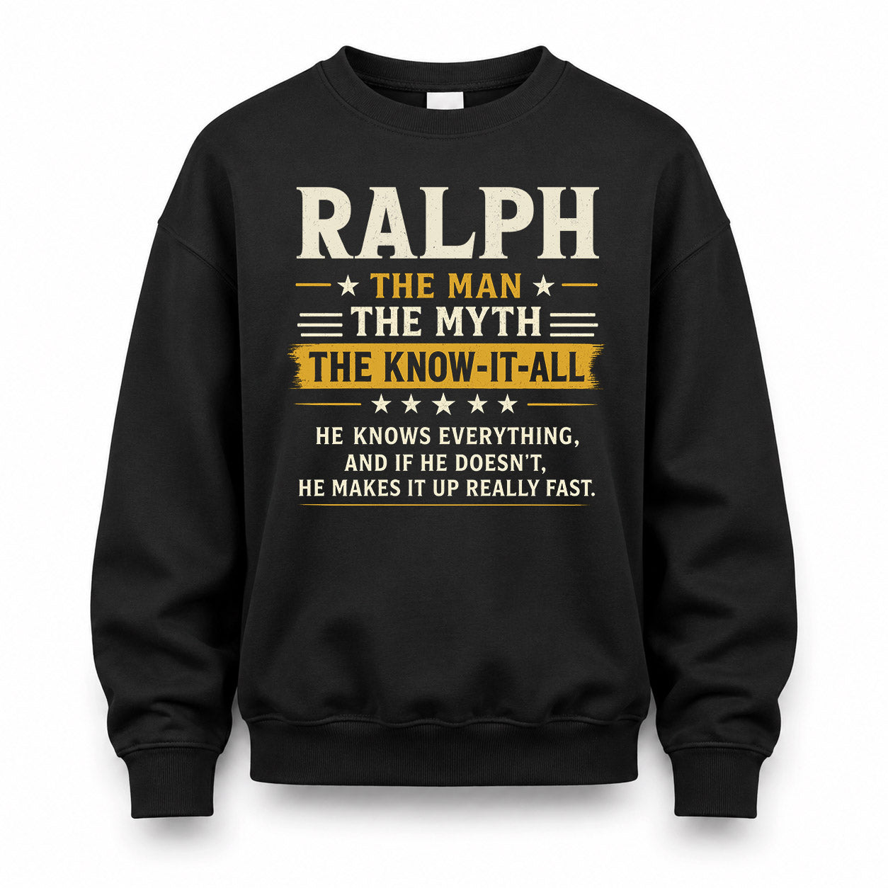 RALPH TM90-K04-125 - NAME Legendary Know-It-All Personalized Funny Shirt
