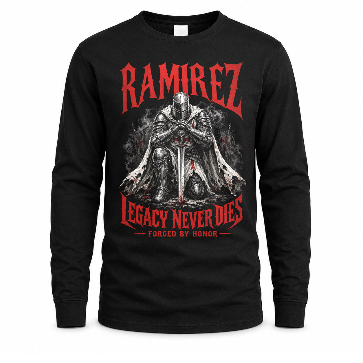 RAMIREZ HS90-K04-109 - NAME Legacy Never Dies Forged By Honor Personalized Knight