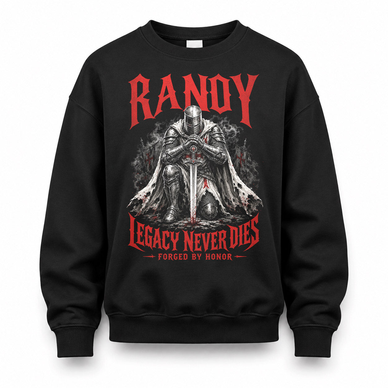 RANDY HS90-K04-109 - NAME Legacy Never Dies Forged By Honor Personalized Knight