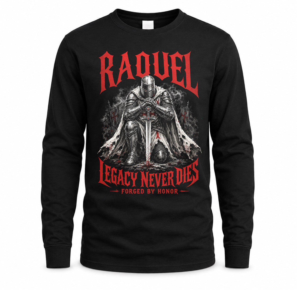 RAQUEL HS90-K04-109 - NAME Legacy Never Dies Forged By Honor Personalized Knight