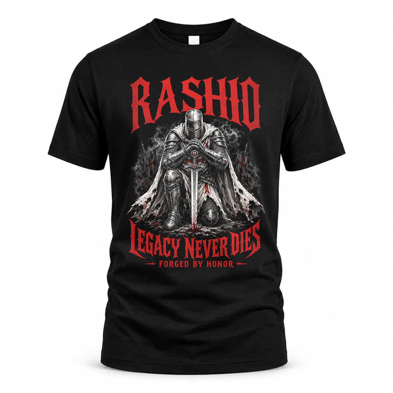 RASHID HS90-K04-109 - NAME Legacy Never Dies Forged By Honor Personalized Knight