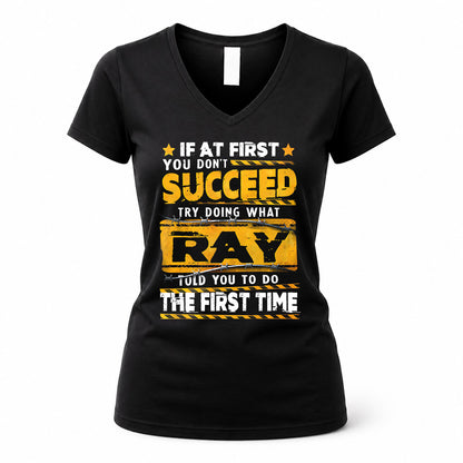 RAY TP22-K11-109 - Personalized Funny Quote Apparel “If At First You Don’t Succeed, Try Doing What WANG Told You To Do The First Time”