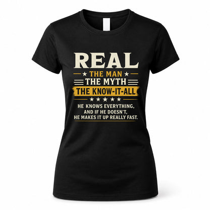 REAL TM90-K04-125 - NAME Legendary Know-It-All Personalized Funny Shirt