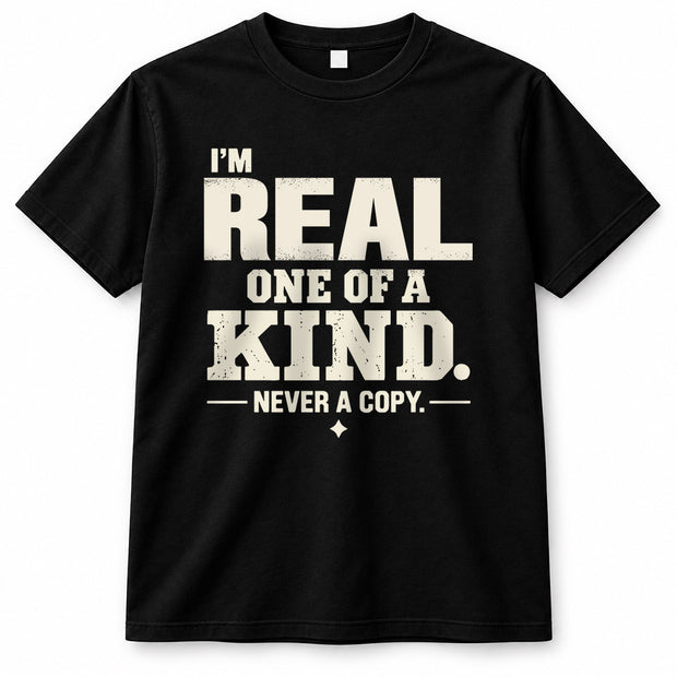 REAL P6-K4-228 Personalized Funny Quote Apparel “I’m NAME – One of a Kind, Never a Copy”