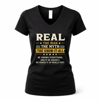 REAL TM90-K04-125 - NAME Legendary Know-It-All Personalized Funny Shirt