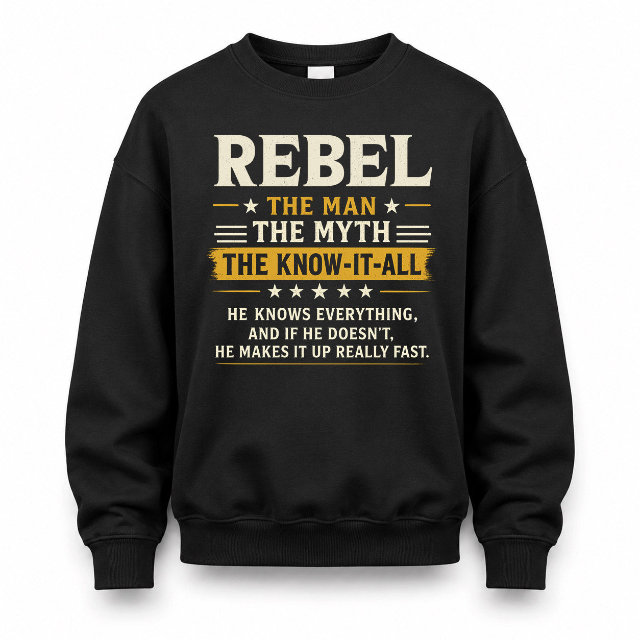 REBEL TM90-K04-125 - NAME Legendary Know-It-All Personalized Funny Shirt