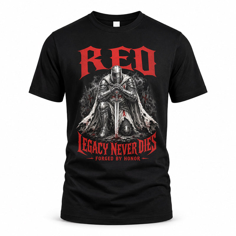 RED HS90-K04-109 - NAME Legacy Never Dies Forged By Honor Personalized Knight