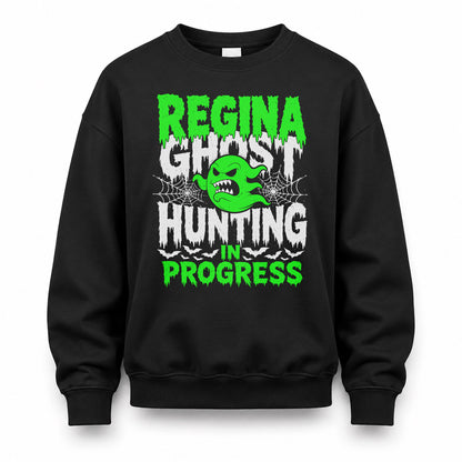 REGINA HW22-K06-109 - NAME Ghost Hunting In Progress Personalized Halloween Shirt