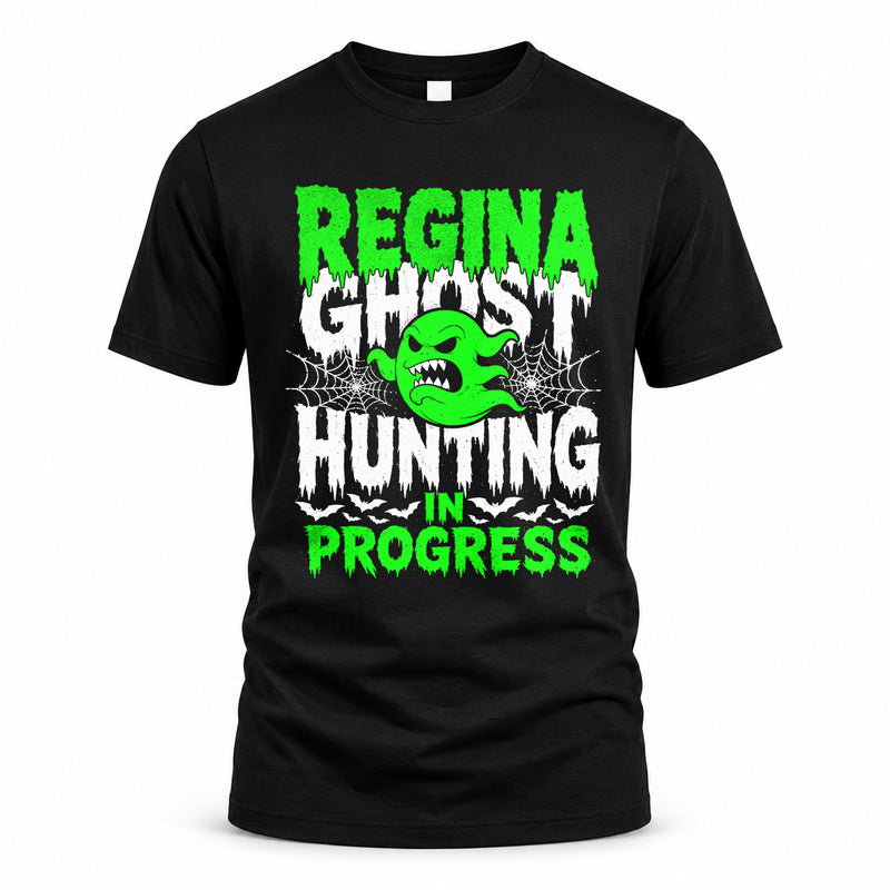 REGINA HW22-K06-109 - NAME Ghost Hunting In Progress Personalized Halloween Shirt