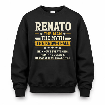RENATO TM90-K04-125 - NAME Legendary Know-It-All Personalized Funny Shirt