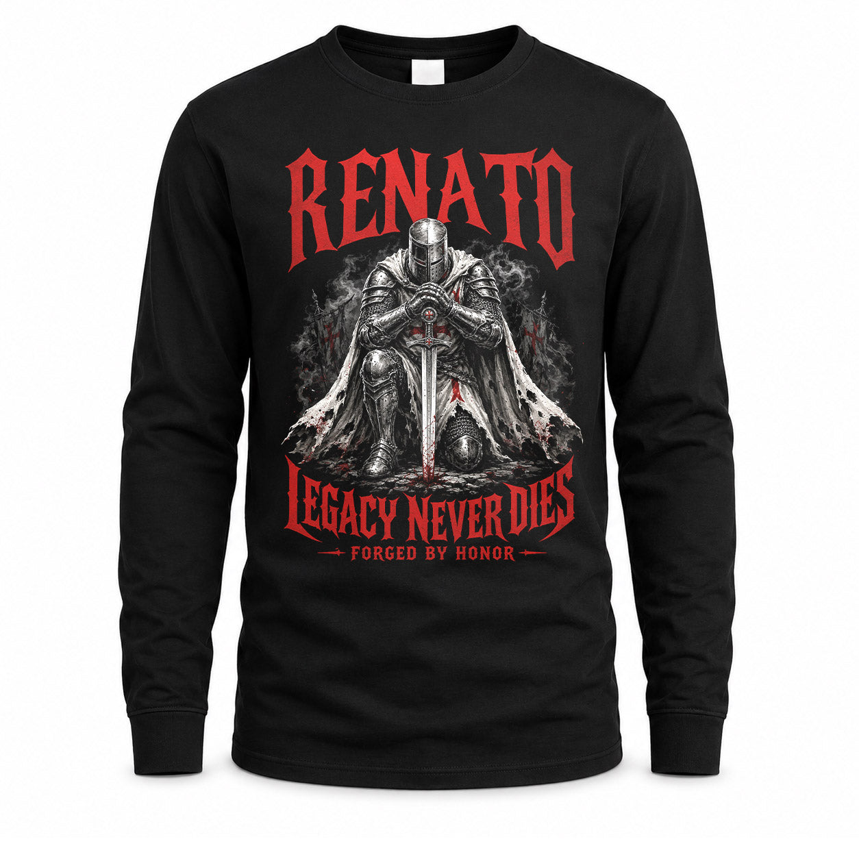 RENATO HS90-K04-109 - NAME Legacy Never Dies Forged By Honor Personalized Knight